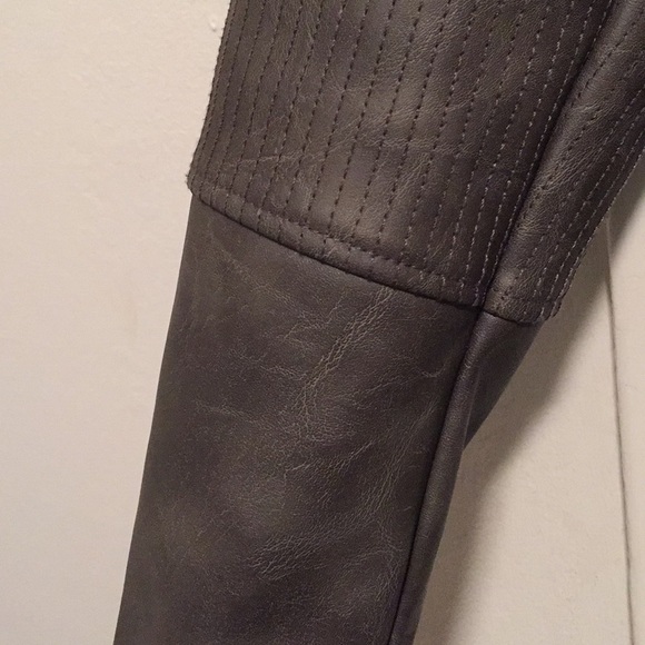 Sam Edelman Faux Leather Jacket w/ Faux Fur Collar - Picture 7 of 7